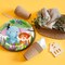 8 Ct. Zoo Animals Round Dessert Plates 7" Colorful Paper Plates for Jungle & Safari Party Themes